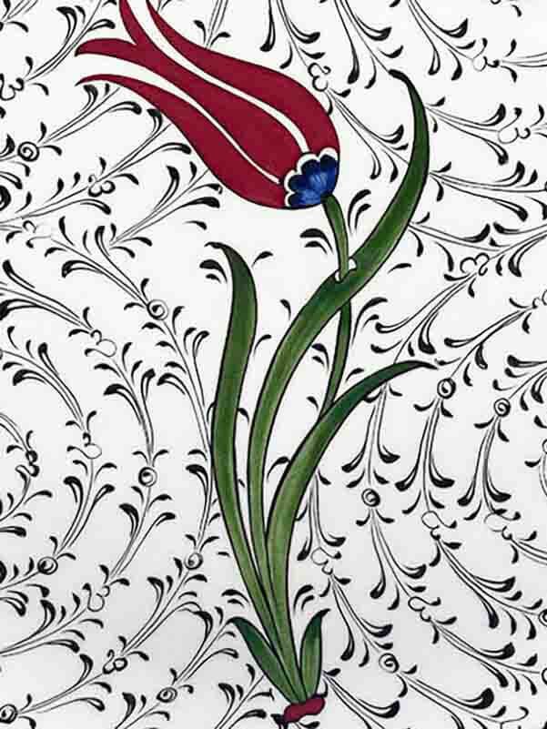 VIP Halic and Flower Garden Iznik Ceramic Plate 30 cm - 2
