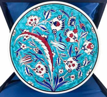 VIP Iznik Ceramic Plate 25 cm - Çini Evi