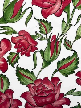 VIP-Iznik-Platte mit Rose gemustert - Çini Evi (1)