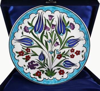 VIP Iznik Pottery Plate de 25 cm Modèle de printemps - 1