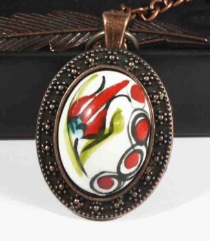 VIP-Iznik-Keramik-Lesezeichen mit Tulpenmotiv - 1