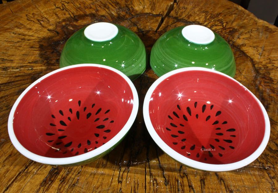 Watermelon Patterned Bowl Set - 2