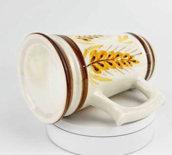 Wheat Ears Motif Ceramic Mug with Handle - 2