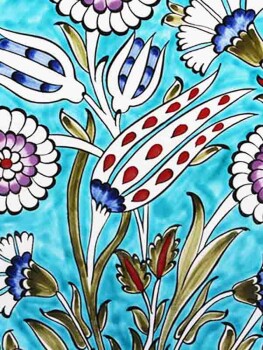 Windy Garden Iznik Pottery Assiette - Çini Evi (1)