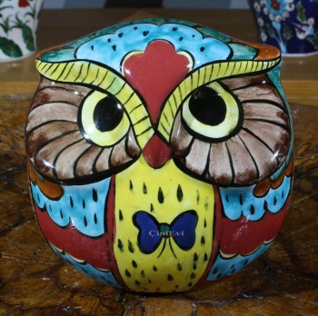 Wise Owl Pottery Figurine - 1