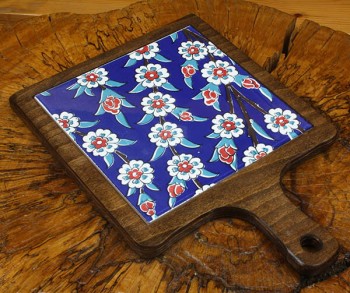 Wooden presentation tray with life tree motif - 2
