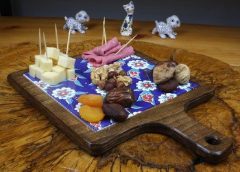 Tree of Life Motif Wooden Serving Tray - Çini Evi