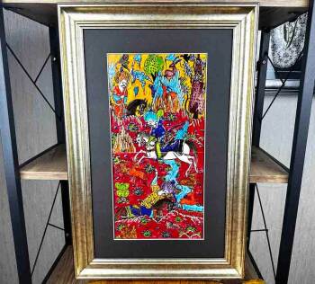 Yavuz Sultan Selim Av Sahnesi Pano - Çini Evi