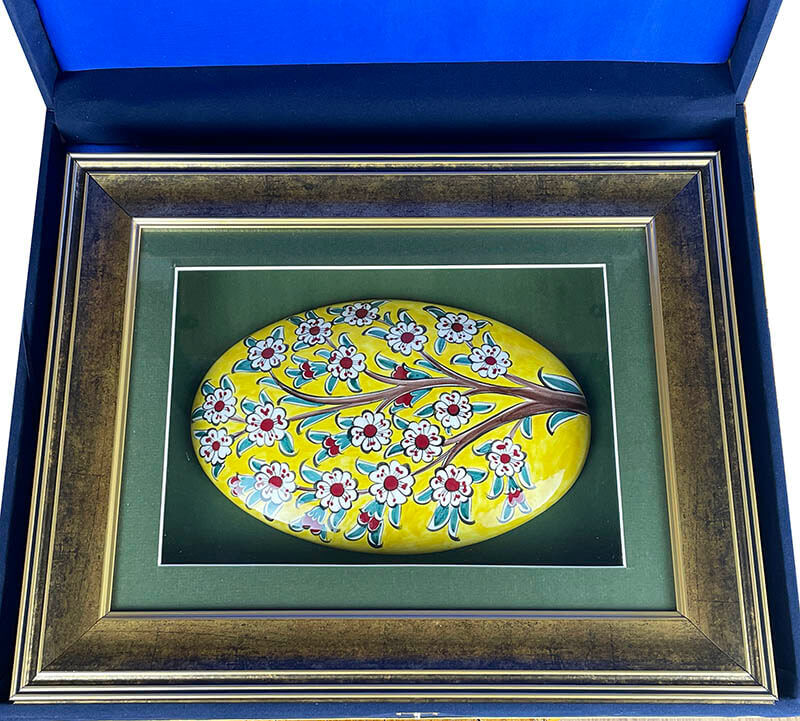 Yellow Background VIP Tree of Life Iznik Ceramic Wall Decor - 3