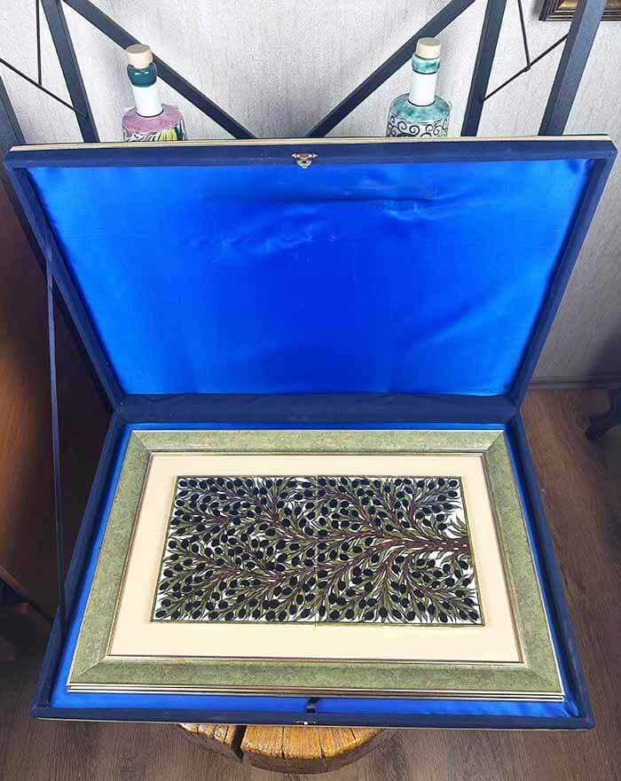 Zeytin Ağacı Motifli İznik Çini Pano - 4